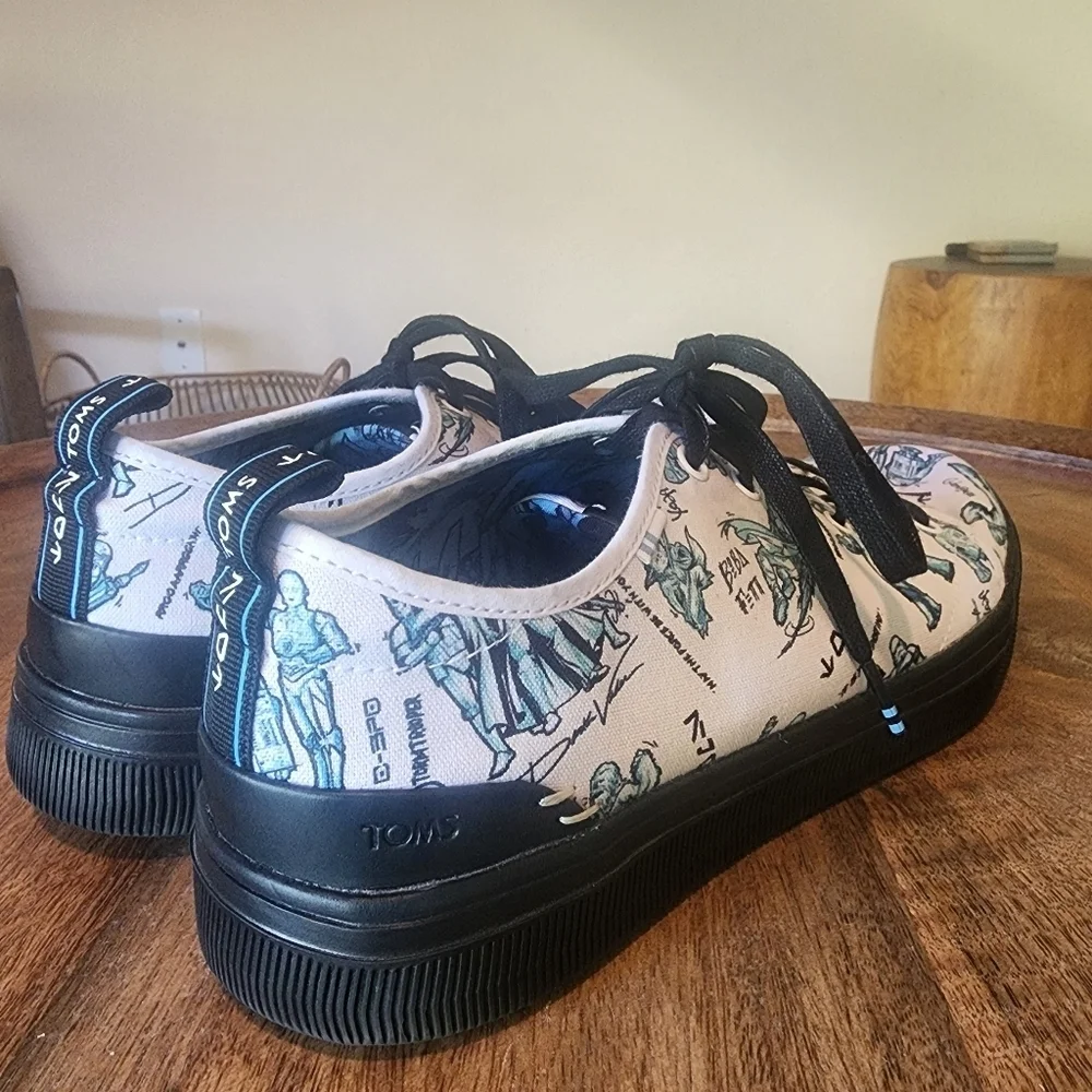 Toms x Star Wars Canvas Character Sketch Trvl Lite Low Top Sneakers Mens 10.5